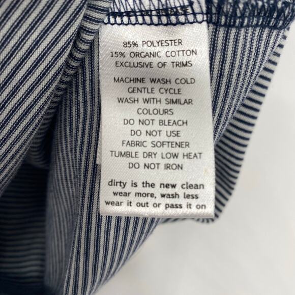 Toad&Co Polo Men’s Medium Gray & Black Striped Outdoor Active NormCore - Picture 6 of 7